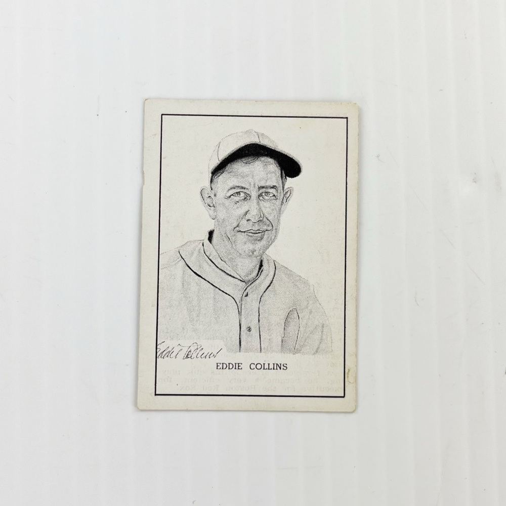 Vintage 1950 Callahan Hall of Fame Eddie Collins Baseball Trading Card